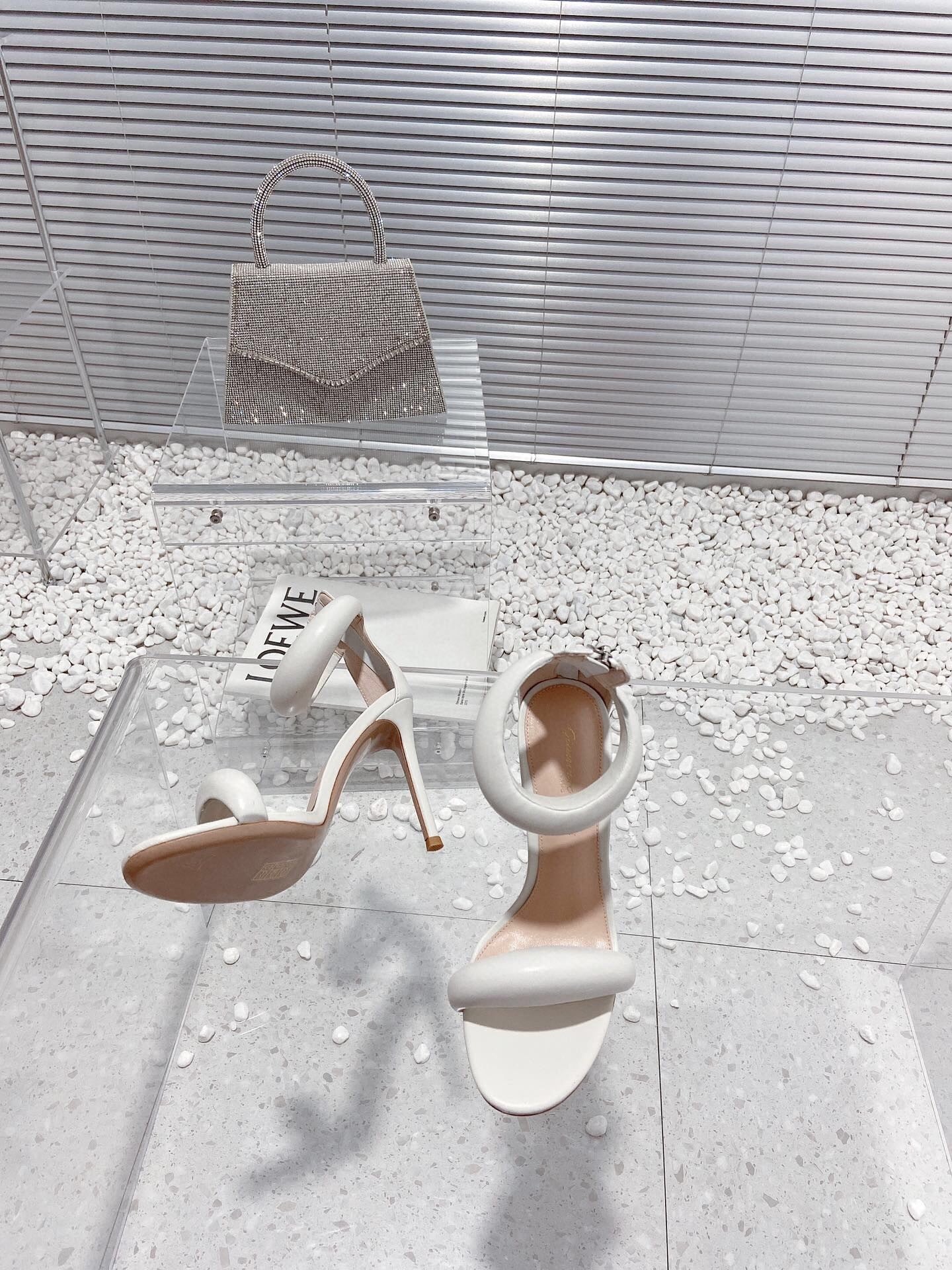 Gianvito Rossi Bijoux High Heels 100mm "White"