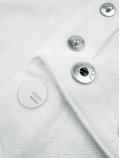 Fendi FF Monogram Polo T-Shirt "White"