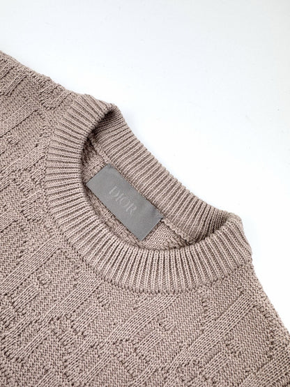 Dior Oblique Sweater "Beige Cotton-Blend Jersey"