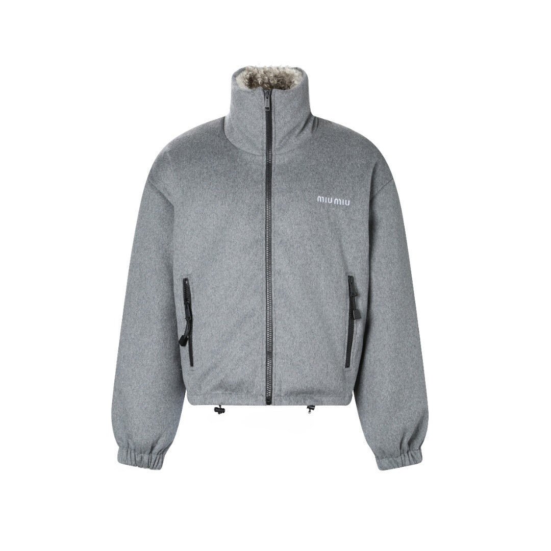 Miu Miu Fleece Down Jacket "Grey"