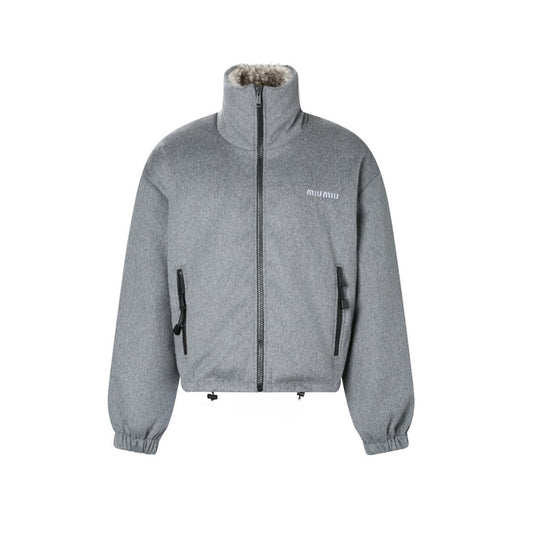 Miu Miu Fleece Down Jacket "Grey"