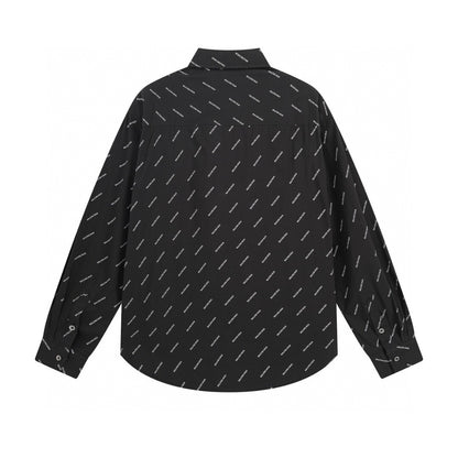Balenciaga All Over Logo Shirt "Black"