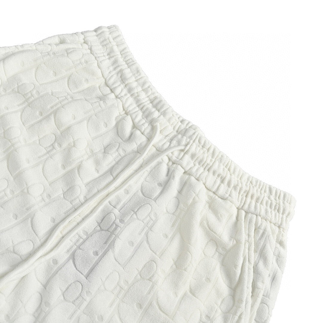 Dior Monogram Jacquard Toweling Shorts "White"