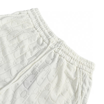 Dior Monogram Jacquard Toweling Shorts "White"