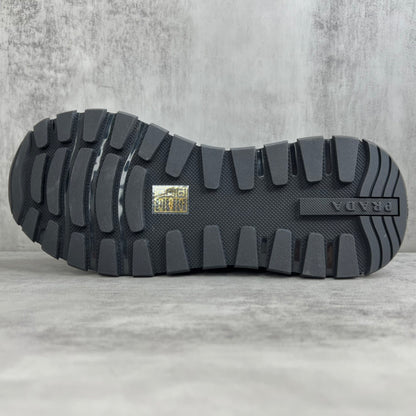 Prada Leather and Re-Nylon Sneakers "Black"