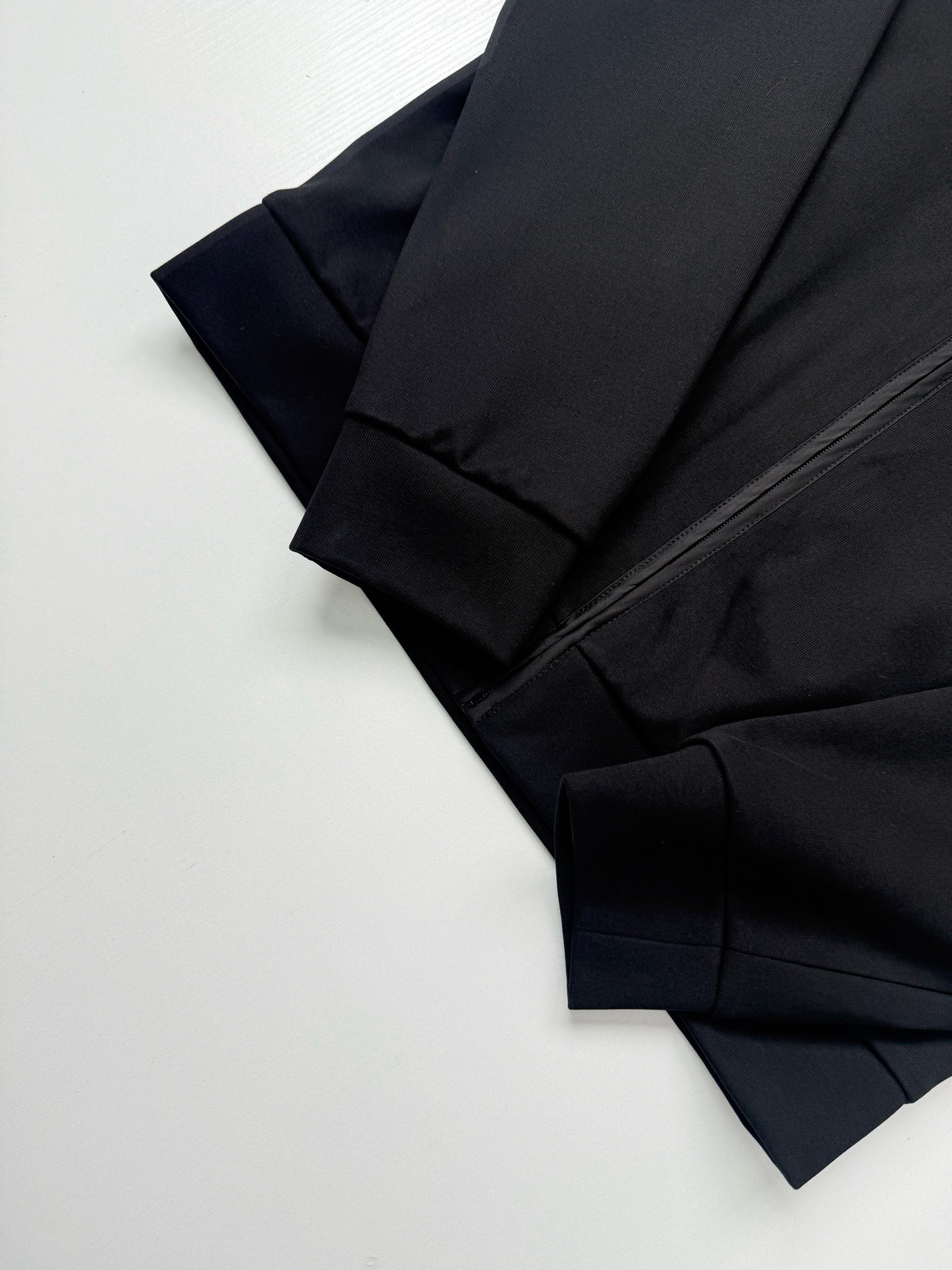 Prada Cotton Fleece Zipper Jacket with Re-Nylon Details "Black"