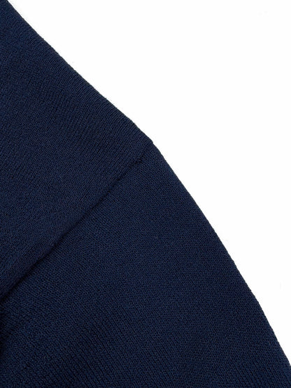 Prada Embroidered Logo Wool T-Shirt "Navy Blue"