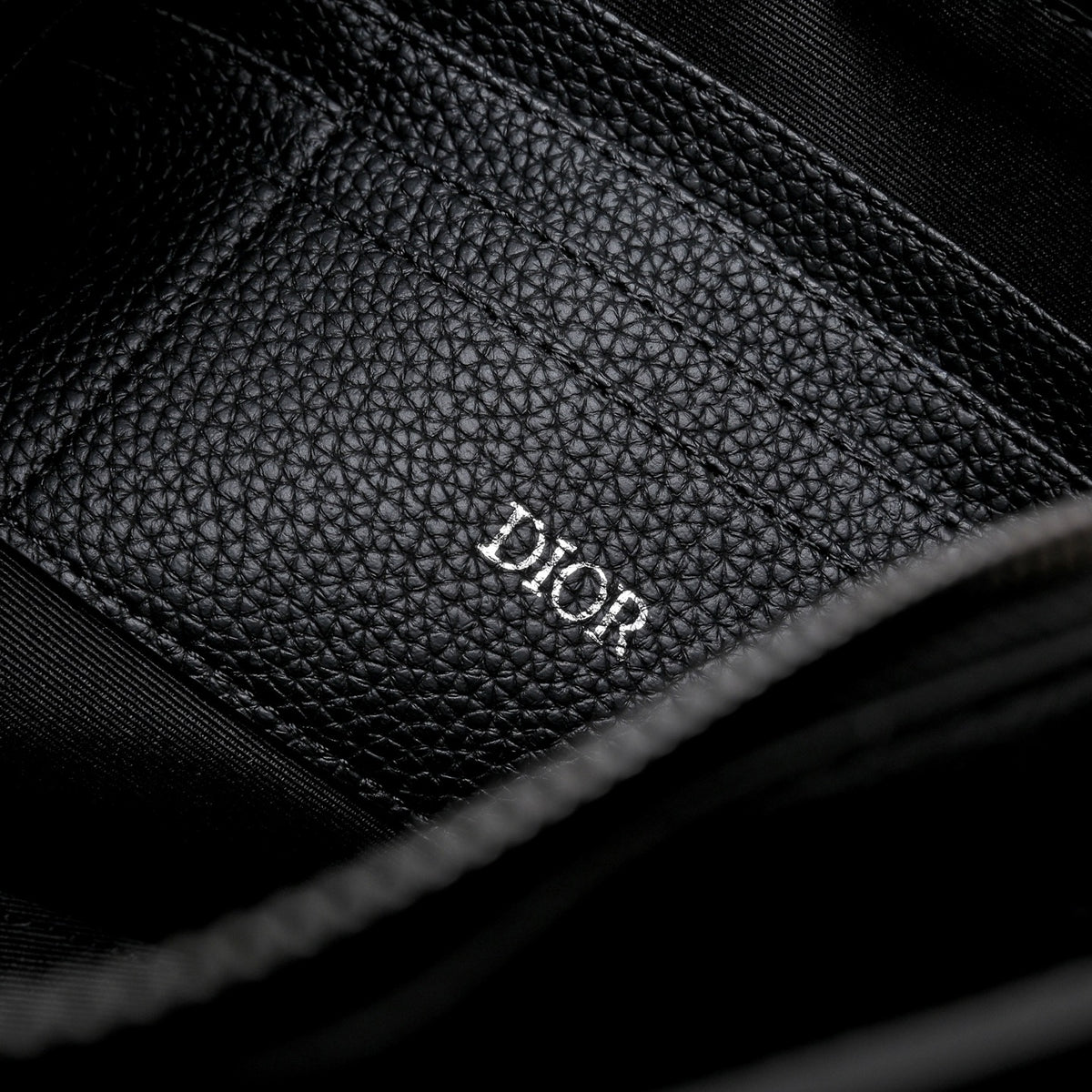 Dior CD Icon A5 Triangle Pouch "Black Matte Grained Calfskin"