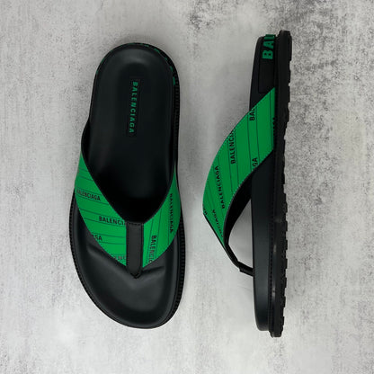 Balenciaga Flip-Flops "Black-Green"
