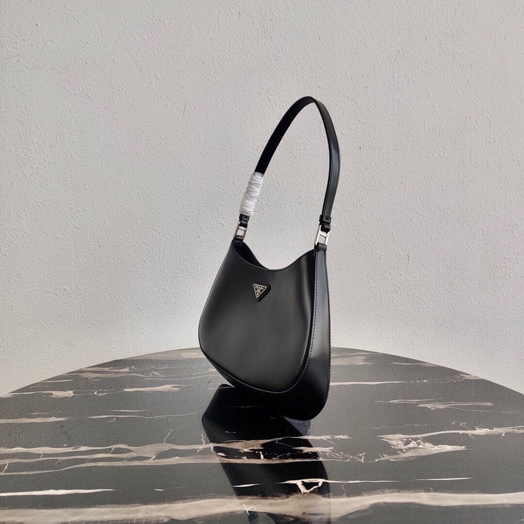 Prada Cleo Brushed Leather Shoulder Bag