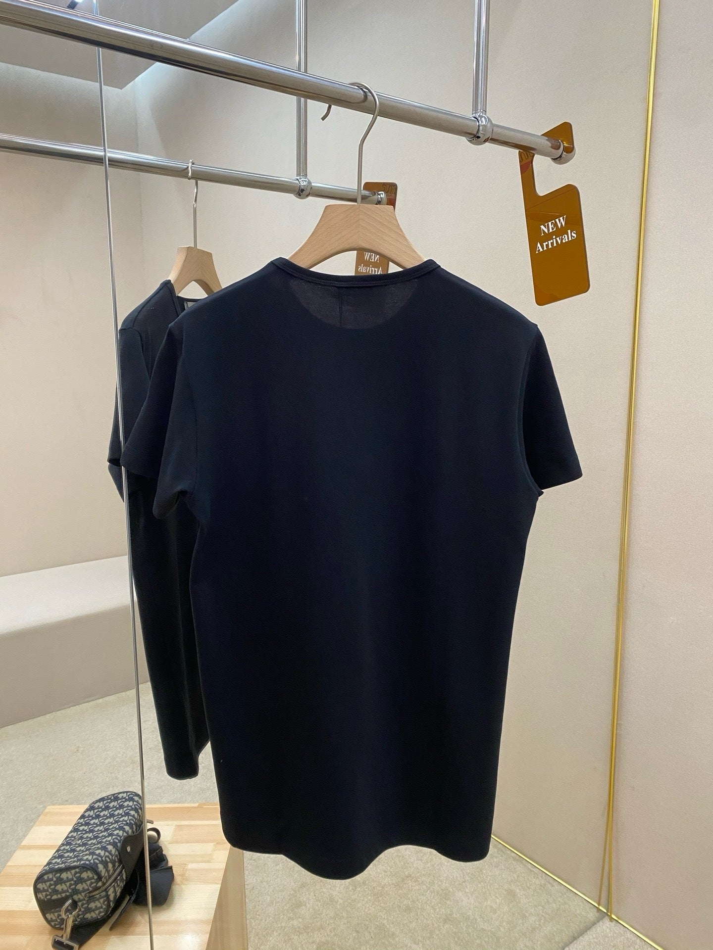 Dior T-Shirt with Christian Dior Embroidery "Black Cotton Jersey"