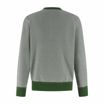 Moncler Leather Logo Cotton Sweater "Dark Green"