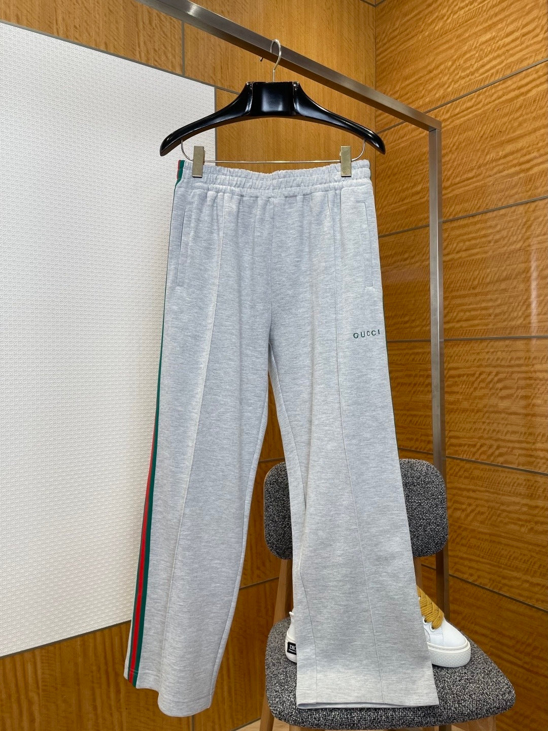 Gucci Cotton Piquet Double Sportswear Pant "Grey"