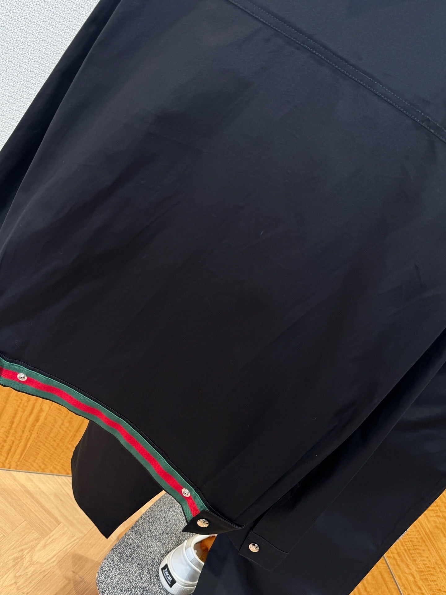 Gucci Cotton Twill Jacket with Web Detail "Black"