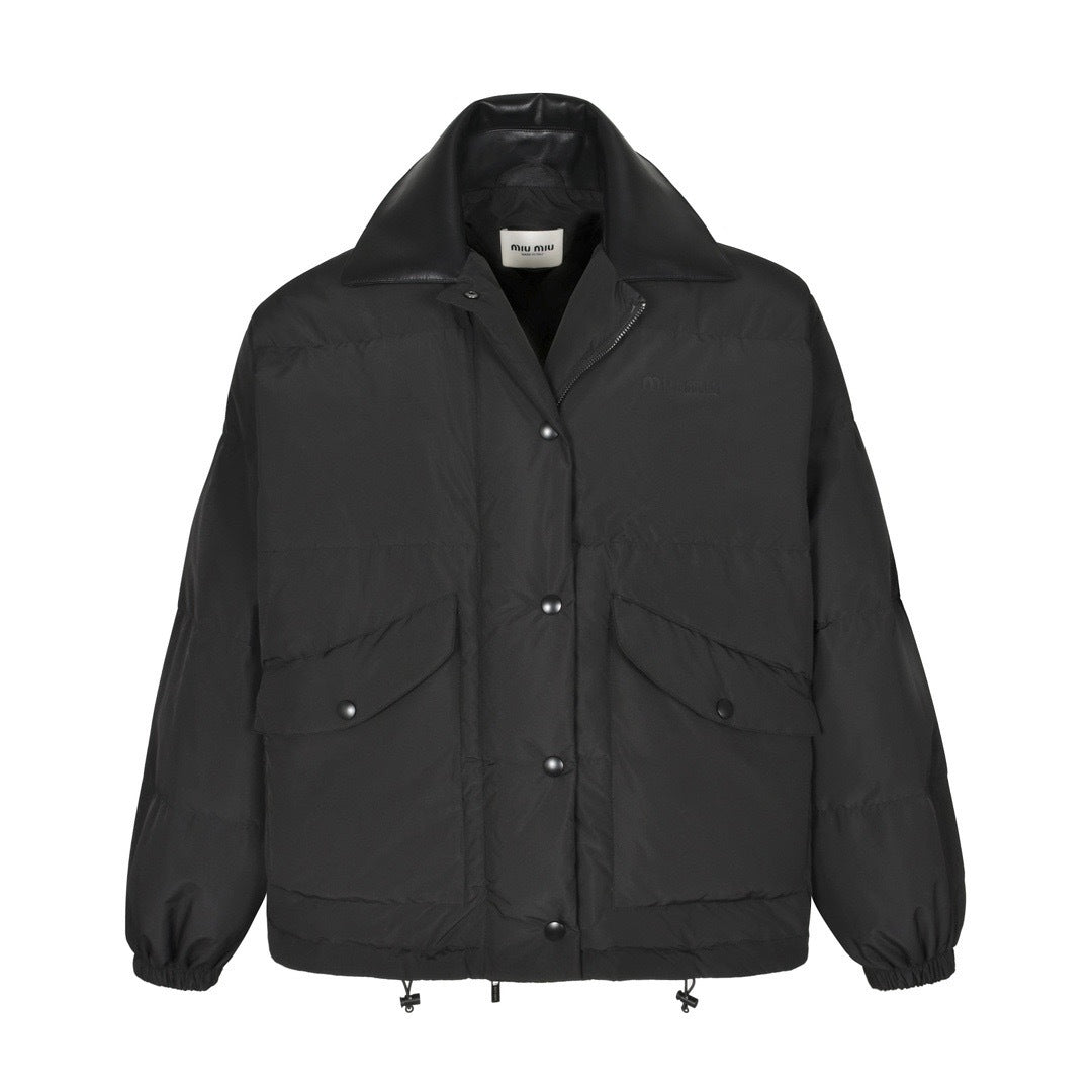 Miu Miu Cropped Down Jacket "Black"