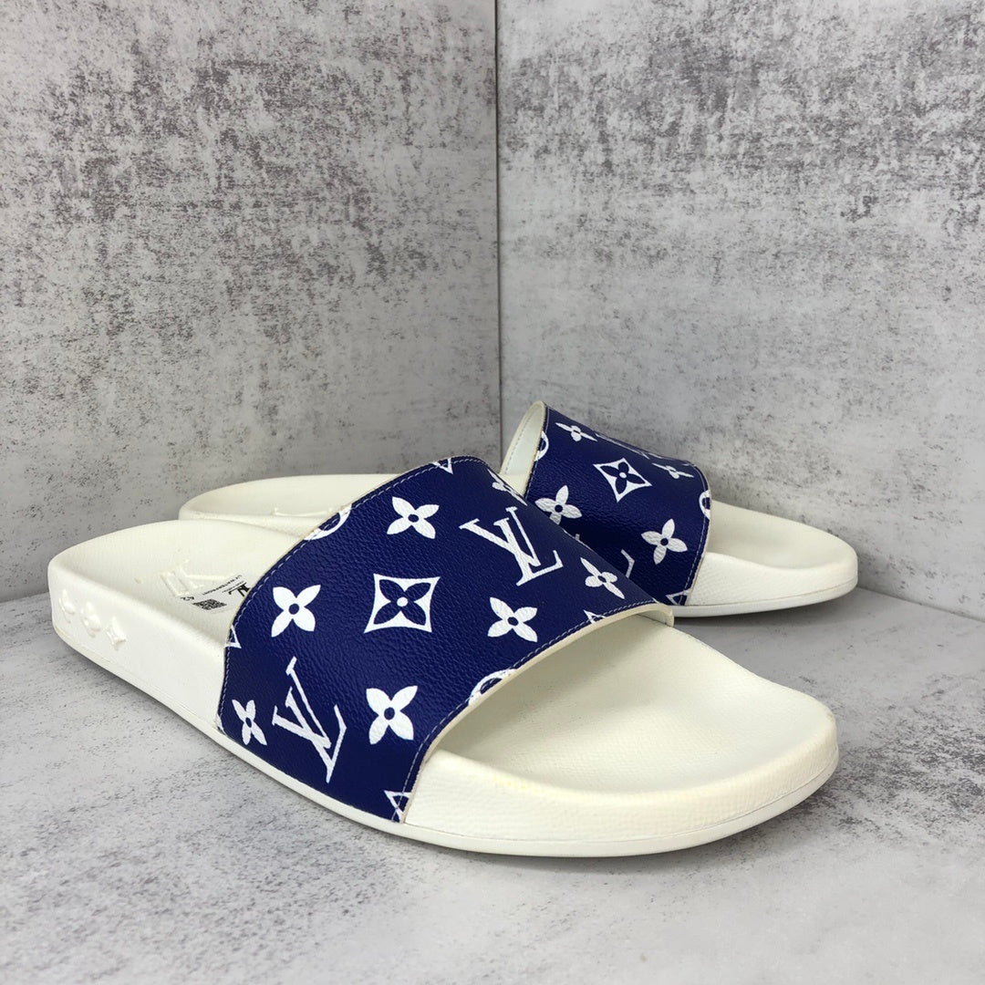 Louis Vuitton Slides "White-Blue"