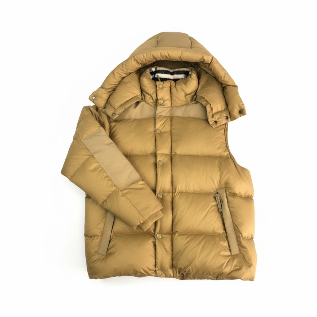 Burberry Lockwell Detachable Sleeve Down Jacket "Gold"