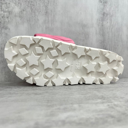 Miu Miu Slides "Pink-White"