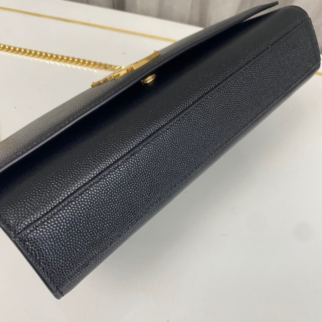 Saint Laurent Kate Medium in Grain De Poudre Embossed Leather
