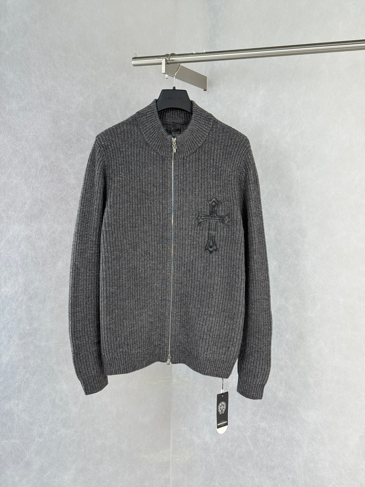 Chrome Hearts Large Cross Cashmere Knit "Grey"