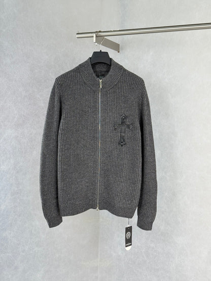 Chrome Hearts Large Cross Cashmere Knit "Grey"