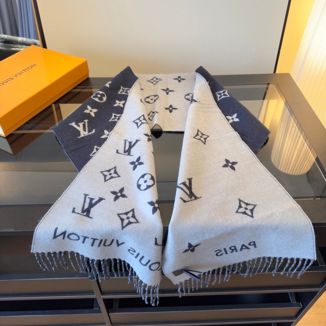 Louis Vuitton Monogram Scarf "Blue"