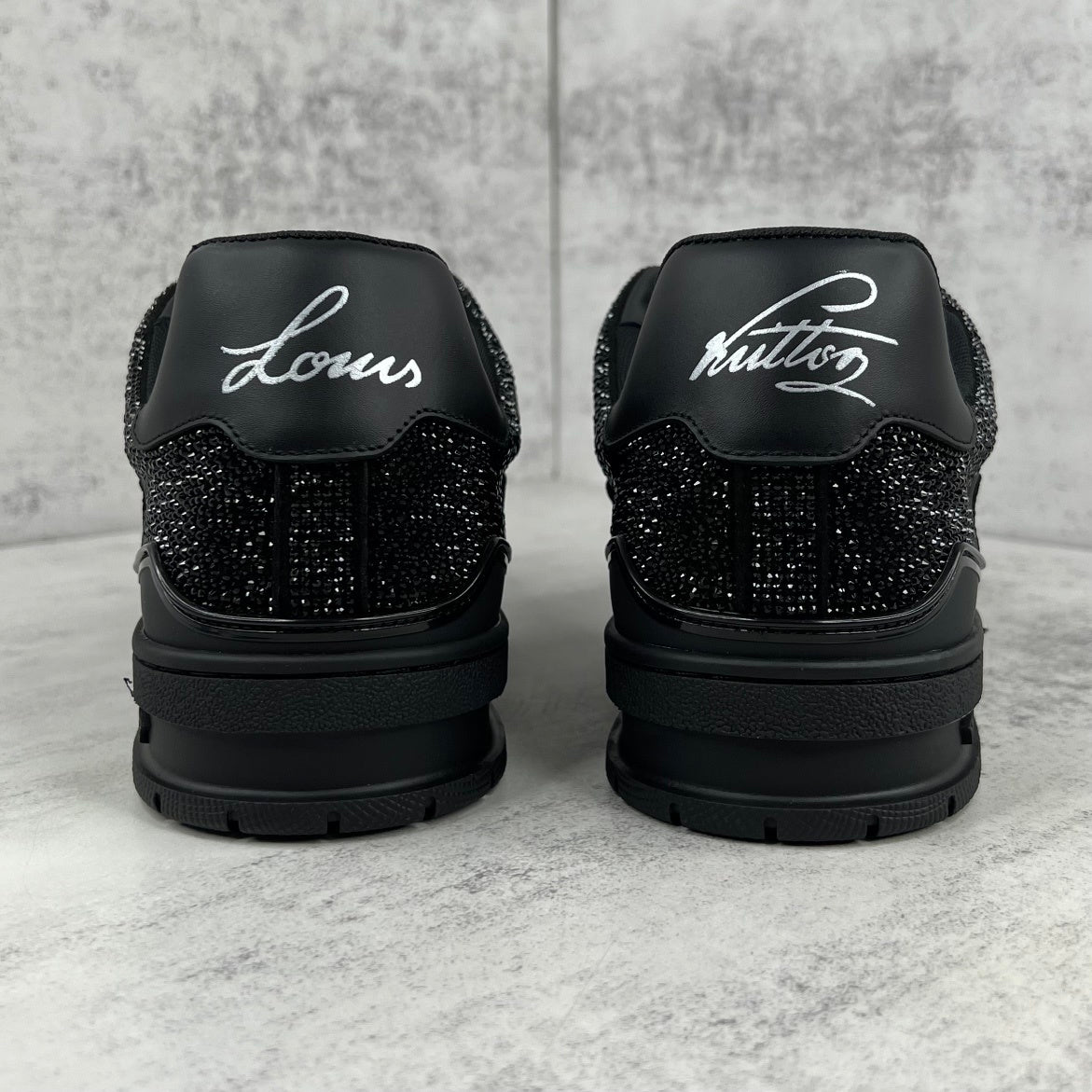 Louis Vuitton Trainers "Black" Crystal