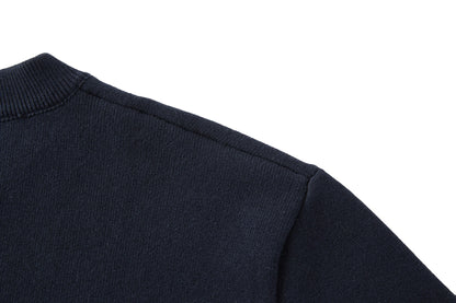 Moncler Monogram Cotton Blend Jumper "Navy Blue"