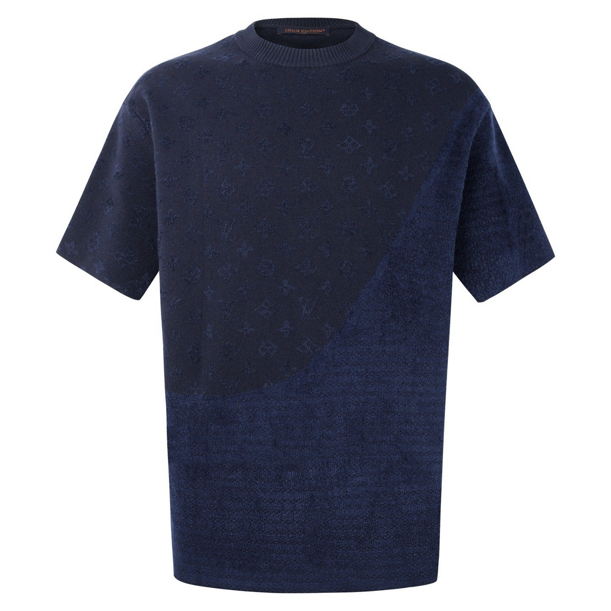 Louis Vuitton Graphic Jacquard Short-Sleeved Crewneck "Deep Navy"