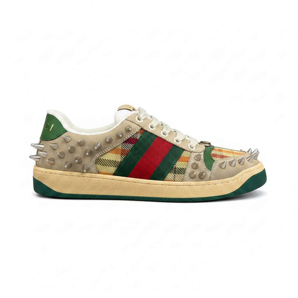 Gucci Screener "Beige-Green Spikes"