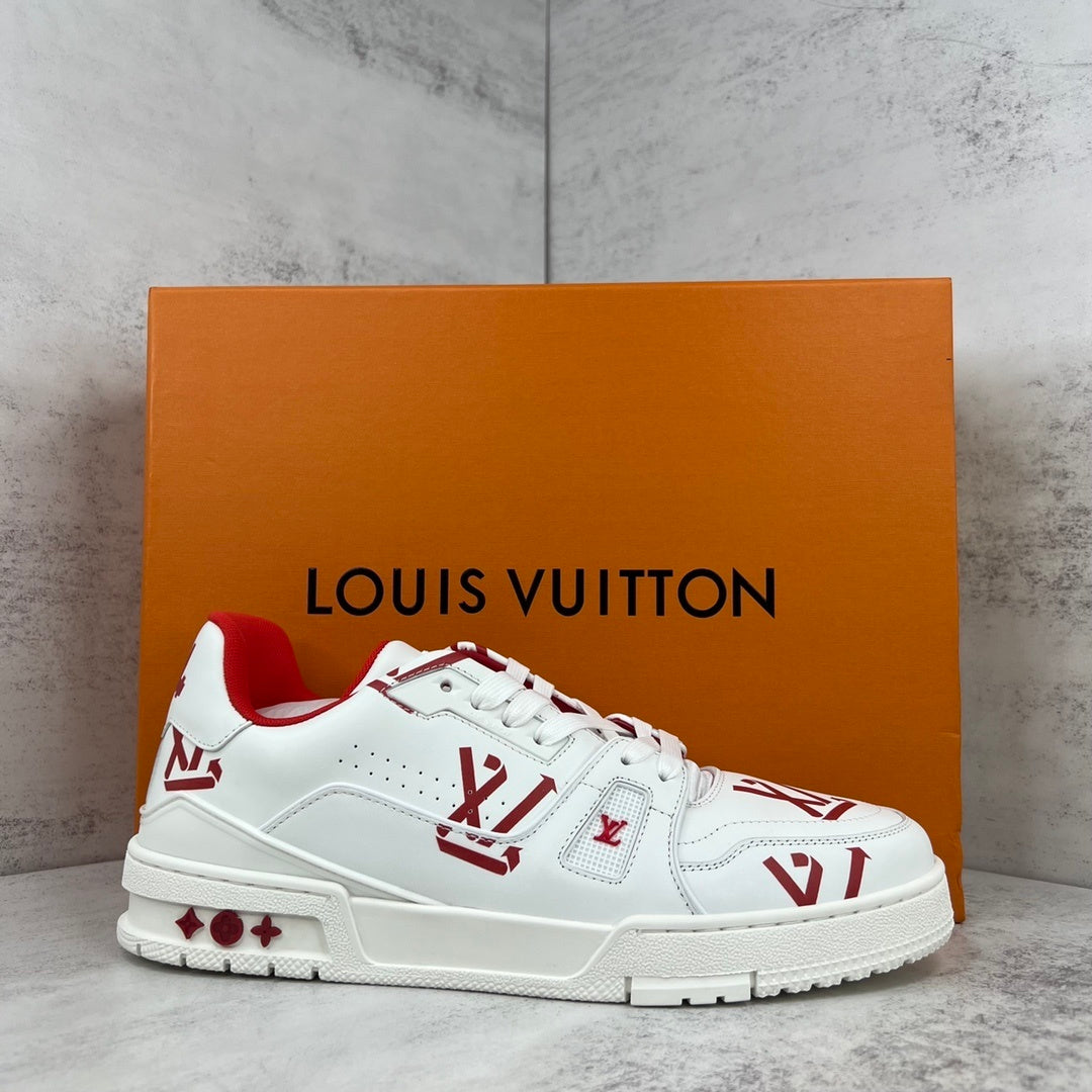 Louis Vuitton Trainers "White-Red Recycled"