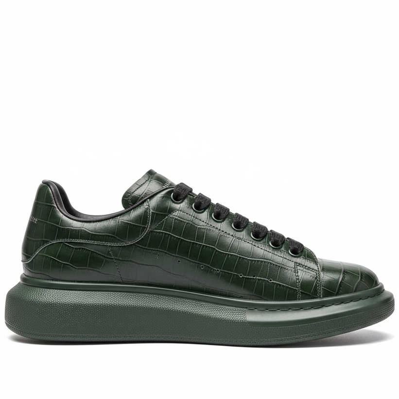 Alexander McQueen Oversized "Deep Green Croc"