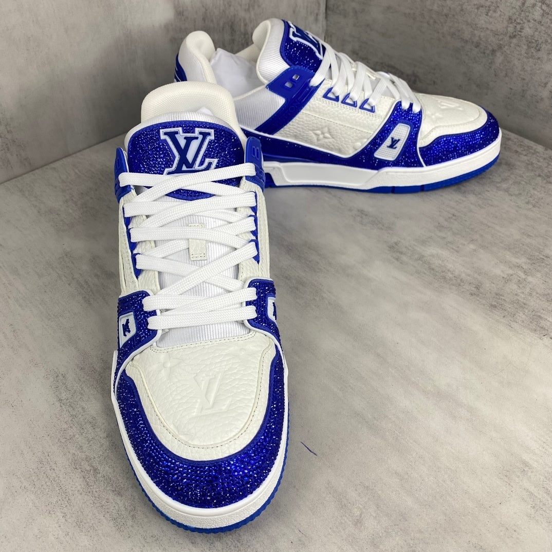 Louis Vuitton Trainers "Blue-White" Crystals