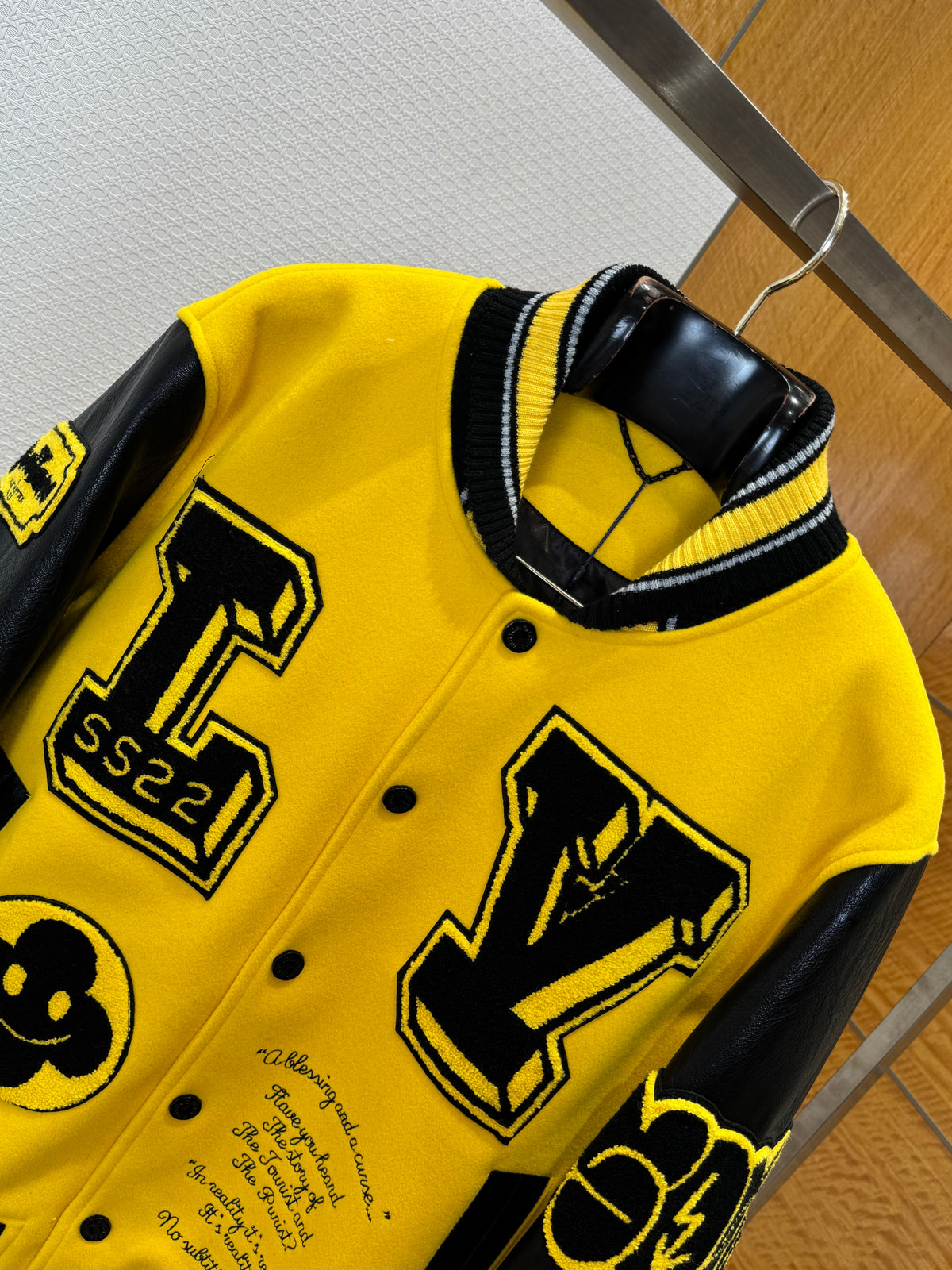 Louis Vuitton Leather Embroidered Varsity "Black-Yellow"
