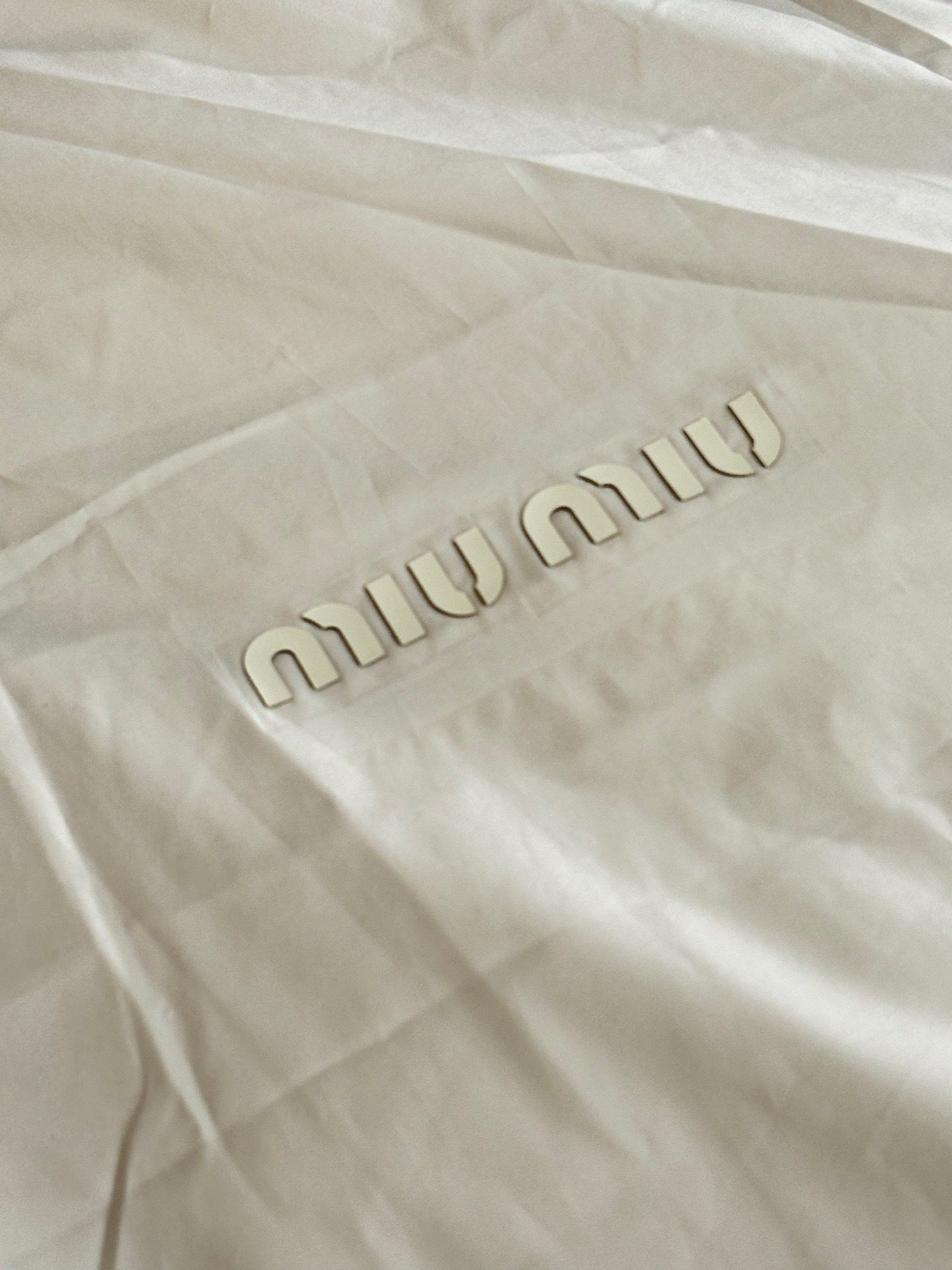 Miu Miu Reversible Technical Pongé Down Jacket "Beige/Blue"