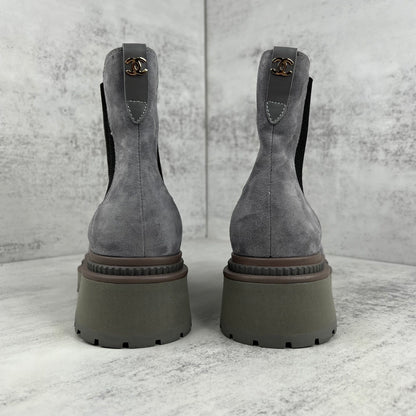 Chanel Chelsea Boots "Grey-Black"