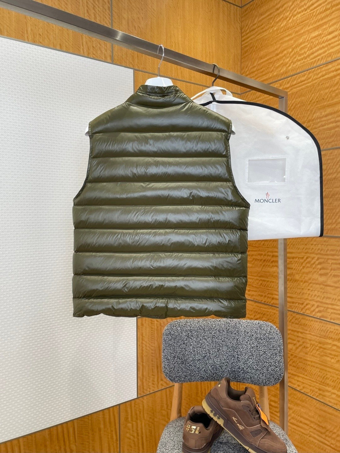 Moncler Gui Down Vest "Army Green"