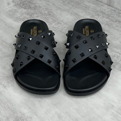 Valentino Garavani Rockstud Slides "Black"