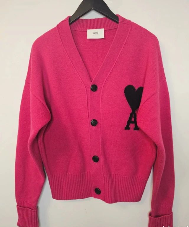 AMI Paris Ami De Coeur Cardigan "Pink"