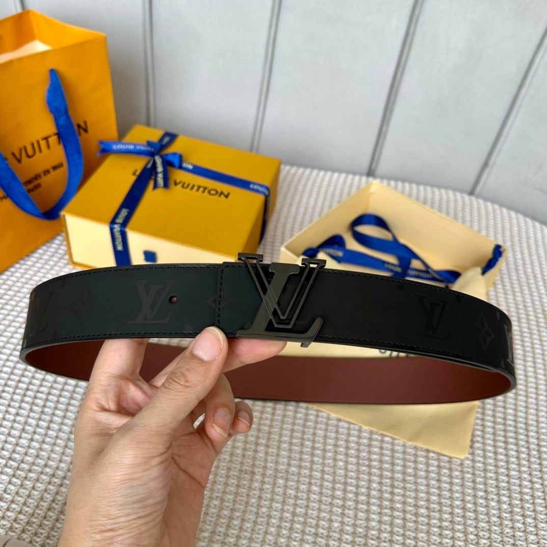 Louis Vuitton Reversible Dimension Leather Belt "Black" and "Brown"
