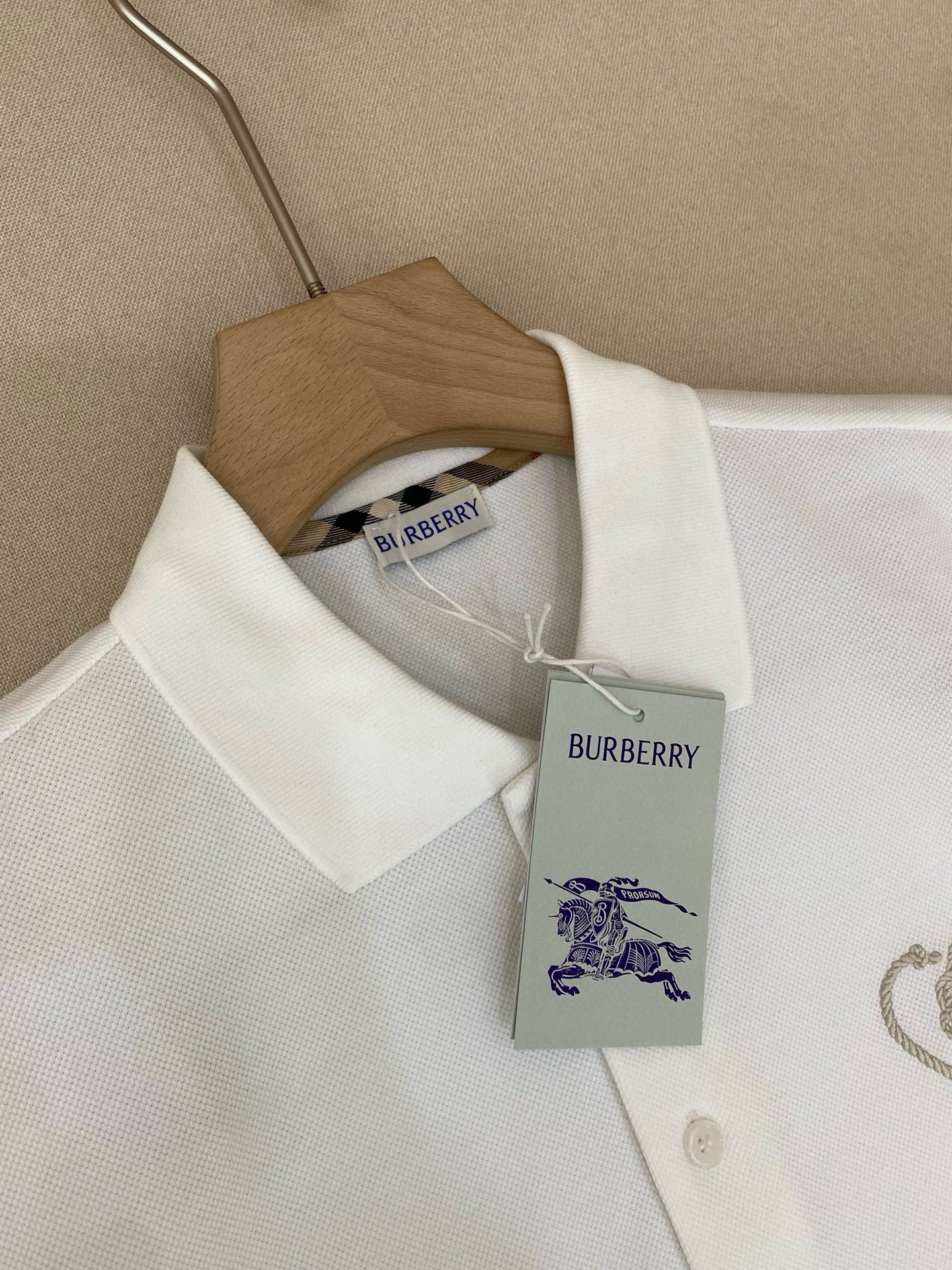 Burberry Cotton B Heart Polo T-Shirt "White"