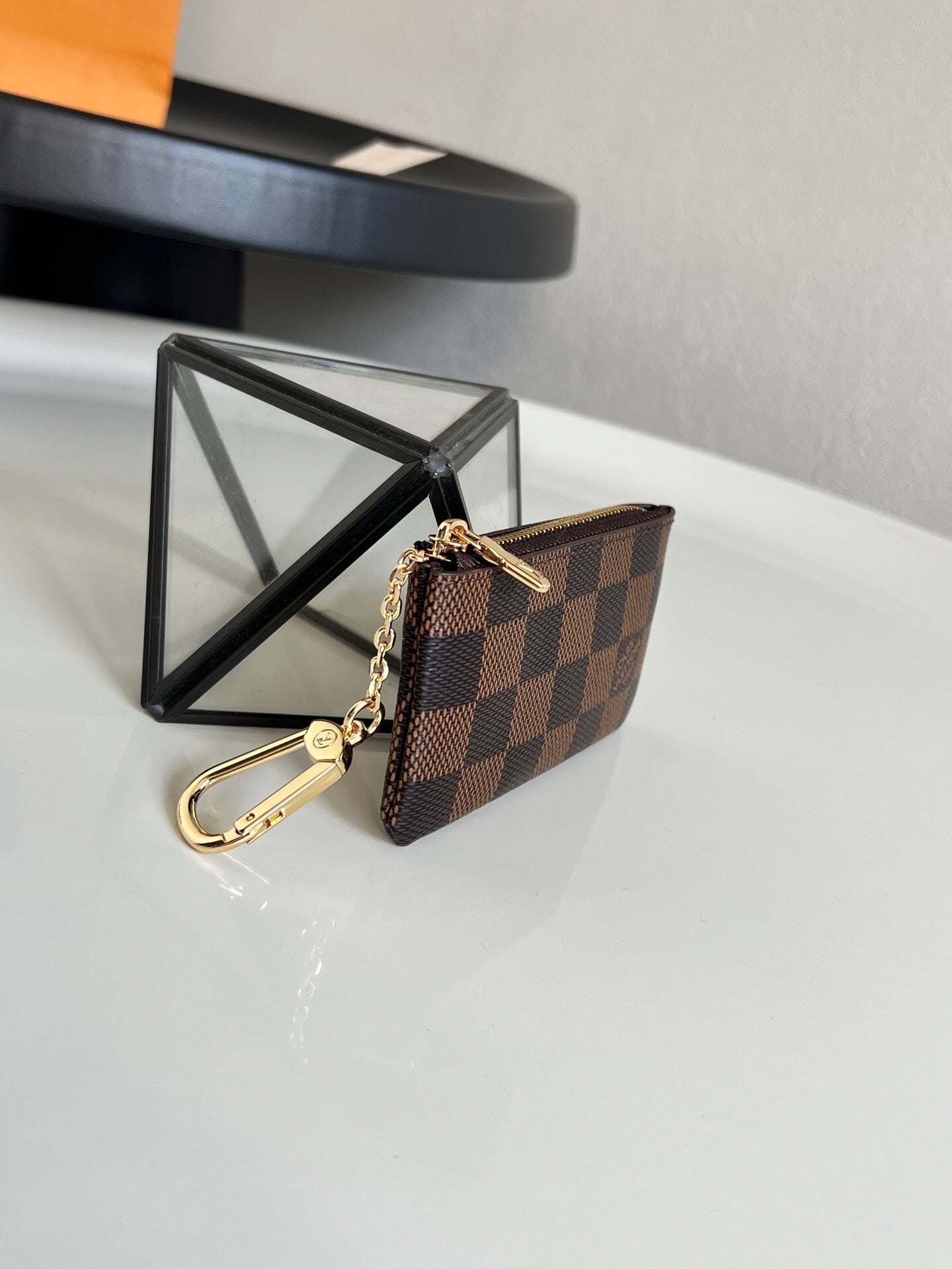 Louis Vuitton Key Pouch "Damier Ebene"