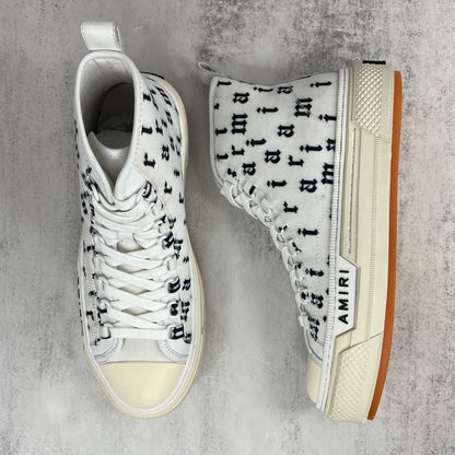 Amiri Court High "White-Black Old English"