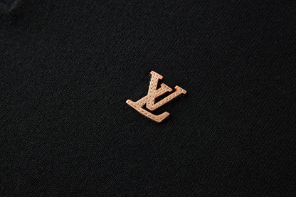 Louis Vuitton Short-Sleeved Polo Shirt With Signature "Black"