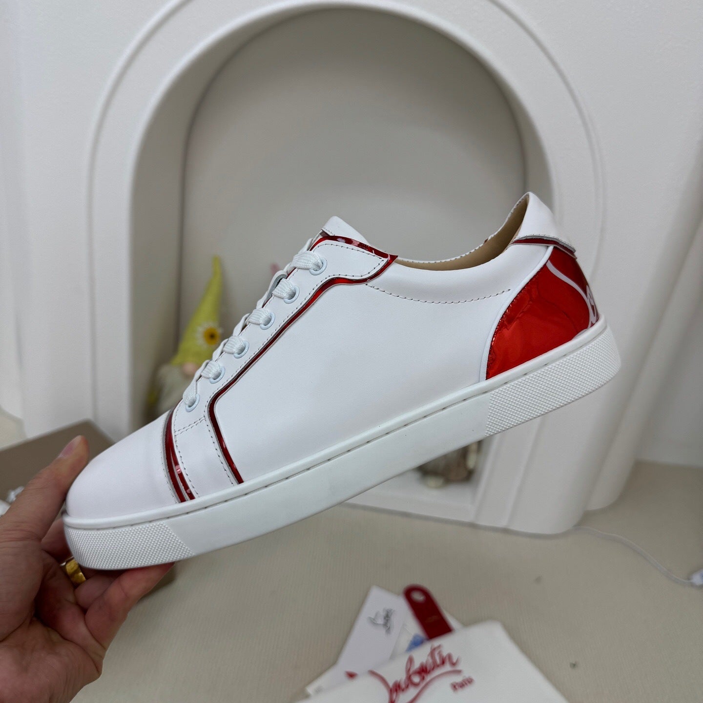 Christian Louboutin Fun Louise Junior "White-Red"