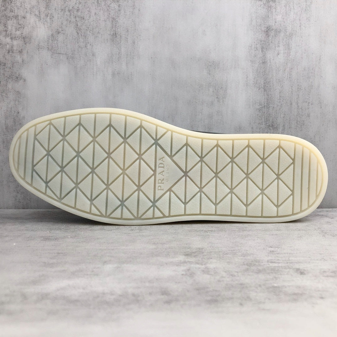 Prada Triangle-Logo Leather Loafers "Black"