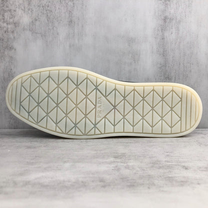 Prada Triangle-Logo Leather Loafers "Black"