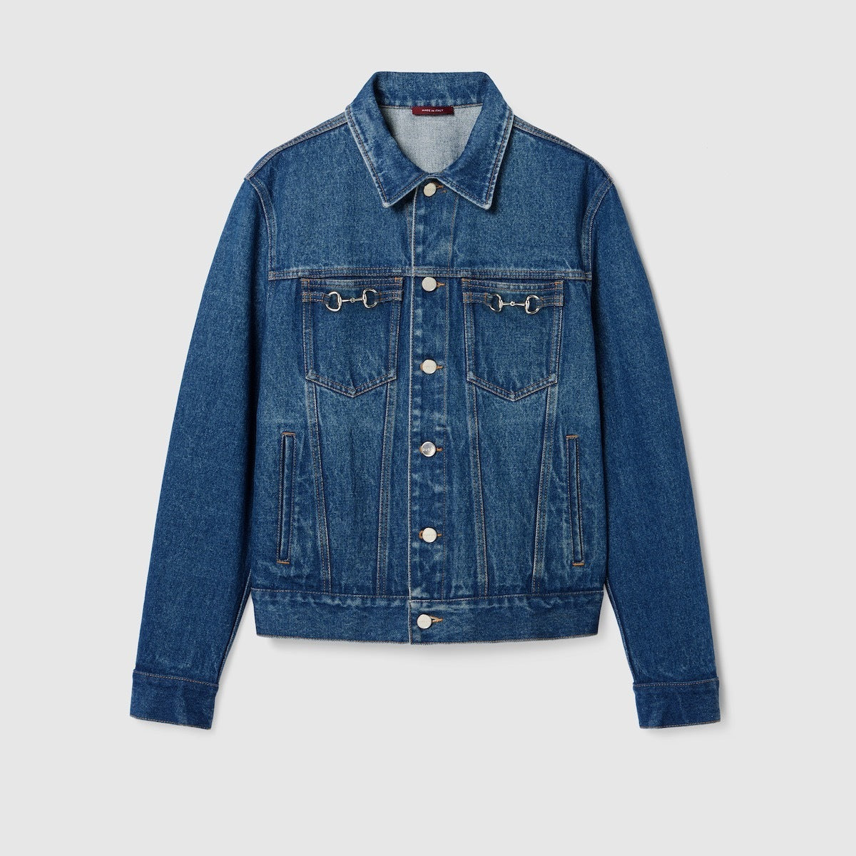 Gucci Cotton Denim Jacket with Horsebit