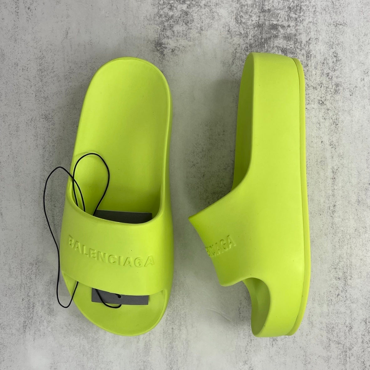 Balenciaga Chunky Slides "Lime"
