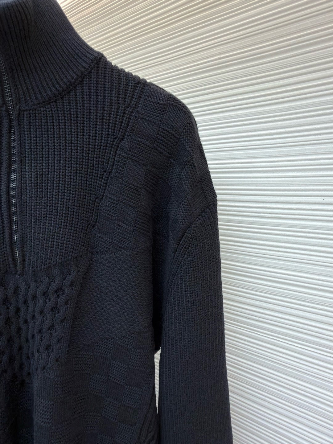Louis Vuitton Half-Zip Knitted Signature Pullover "Black"